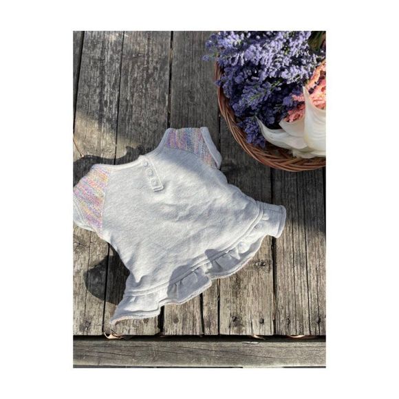 Juicy Couture Retro Knit T-Shirt Ruffle Hem Rainbow Sz 3/6 Months - Picture 4 of 4